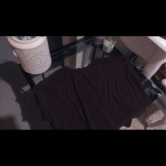 Burgundy loose fit crop top - Picture 2 of 4